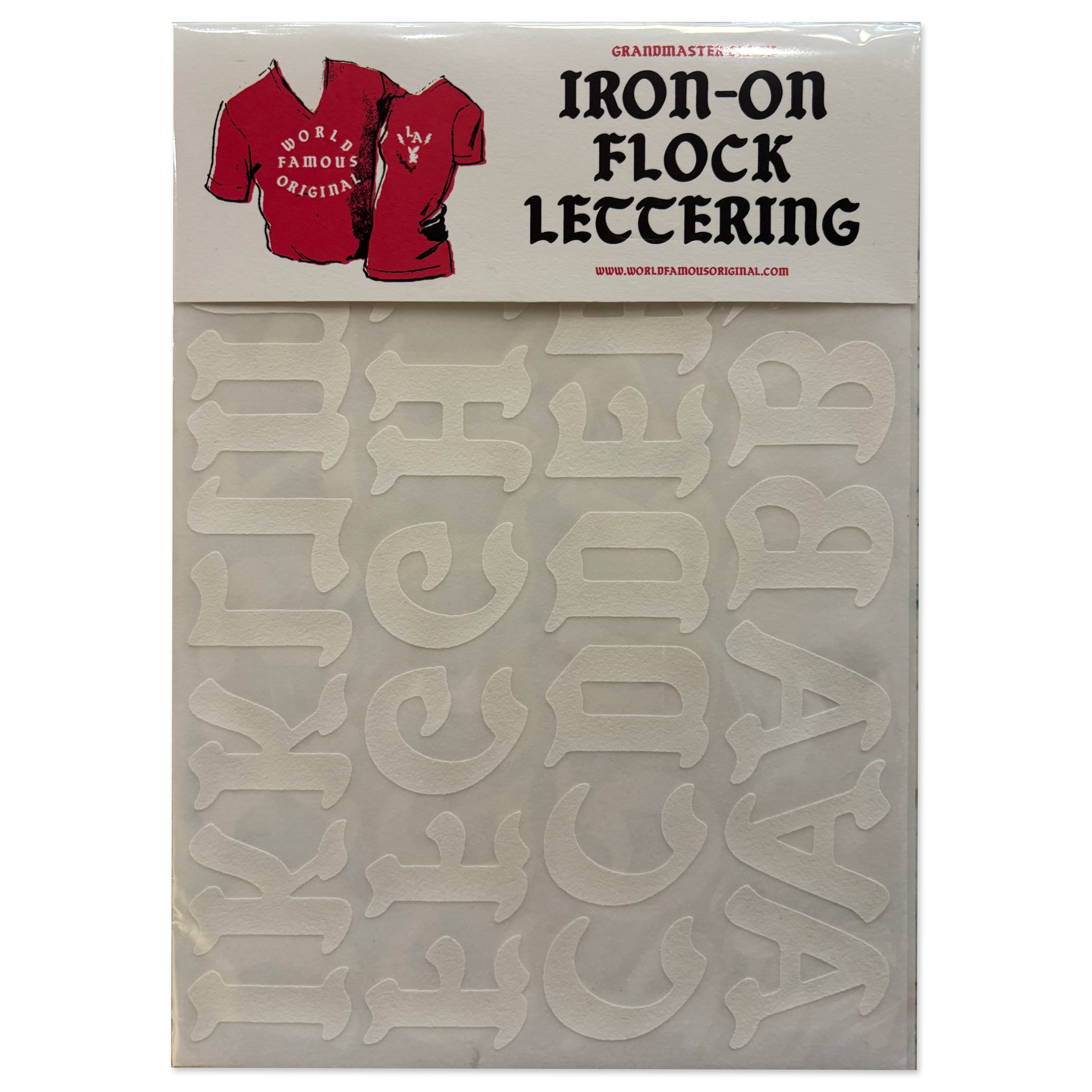 Grandmaster Flash Flocked Iron-on Letters