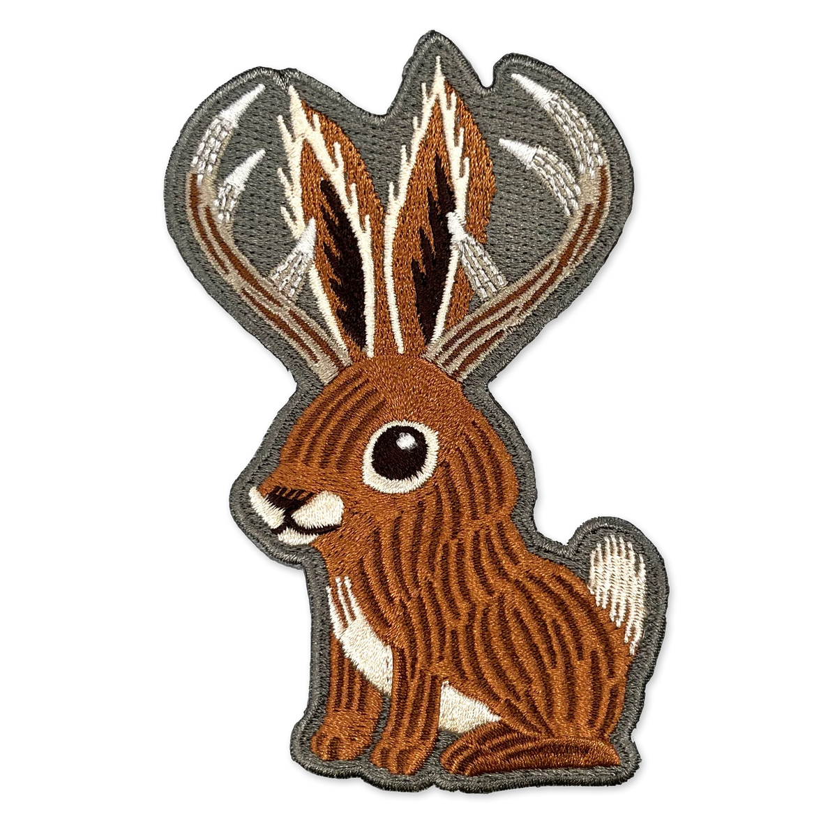 Cute Jackalope Embroidered Patch