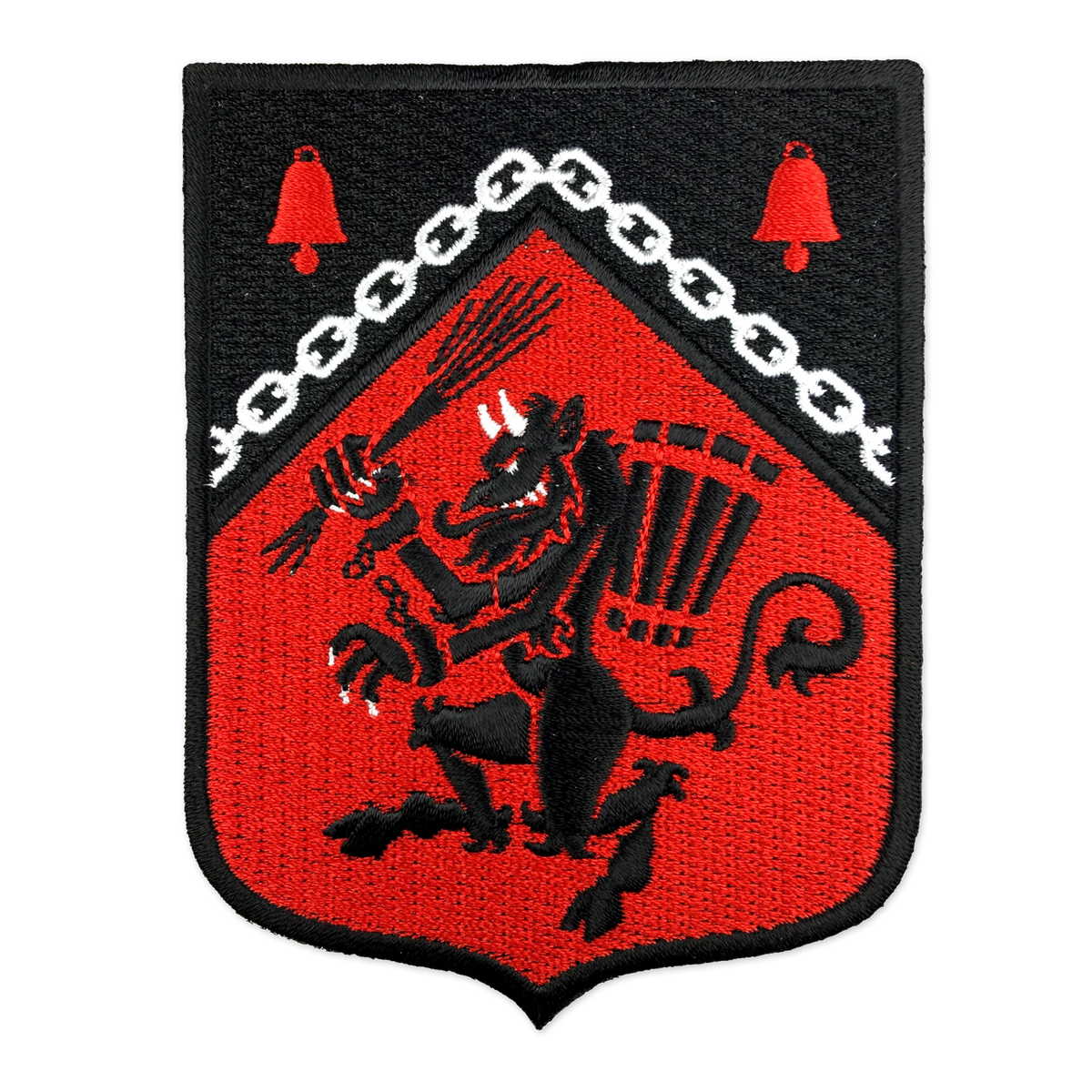 Krampus Rampant Heraldic Shield Embroidered Patch