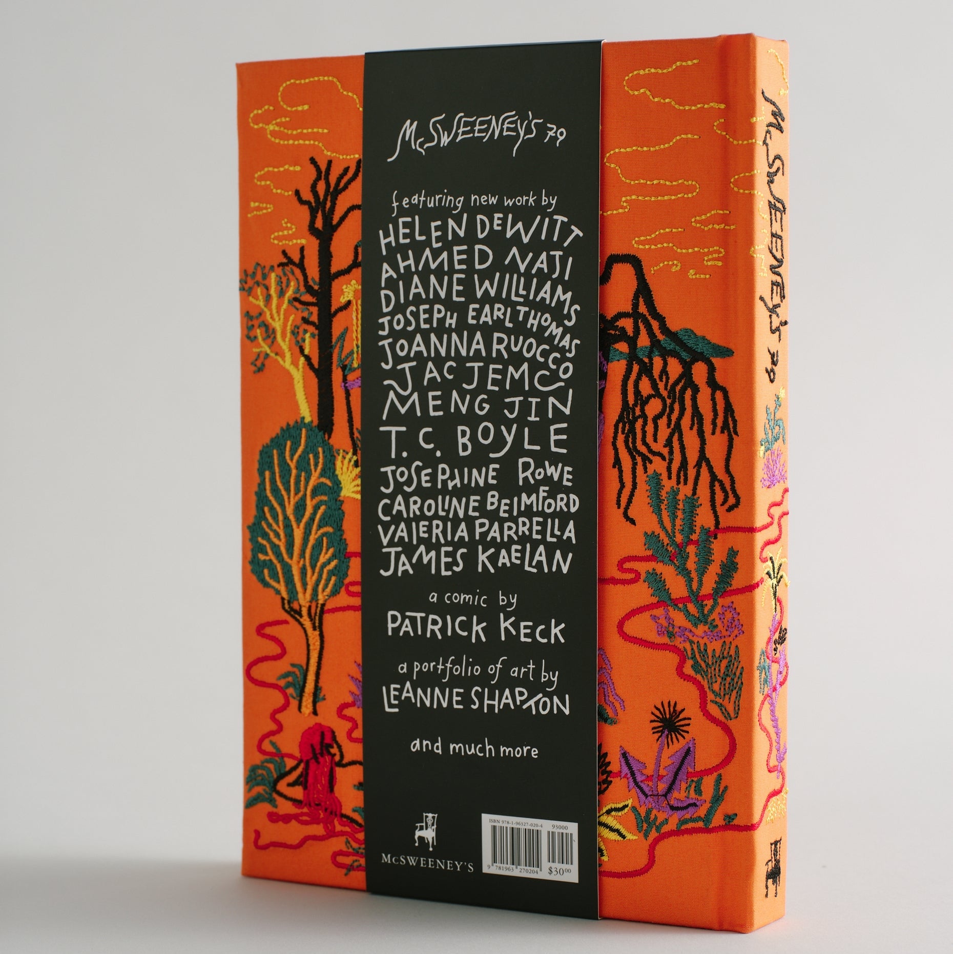 Back of McSweeney's 79 with typographic belly band
