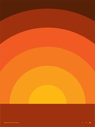 Thick Lines Sundown Poster